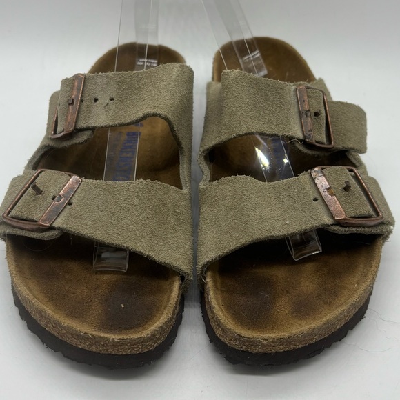Birkenstock Arizona Two Strap Sandal Beige Suede Unisex Women’s 7 Mens 5 EU38 - Picture 3 of 9